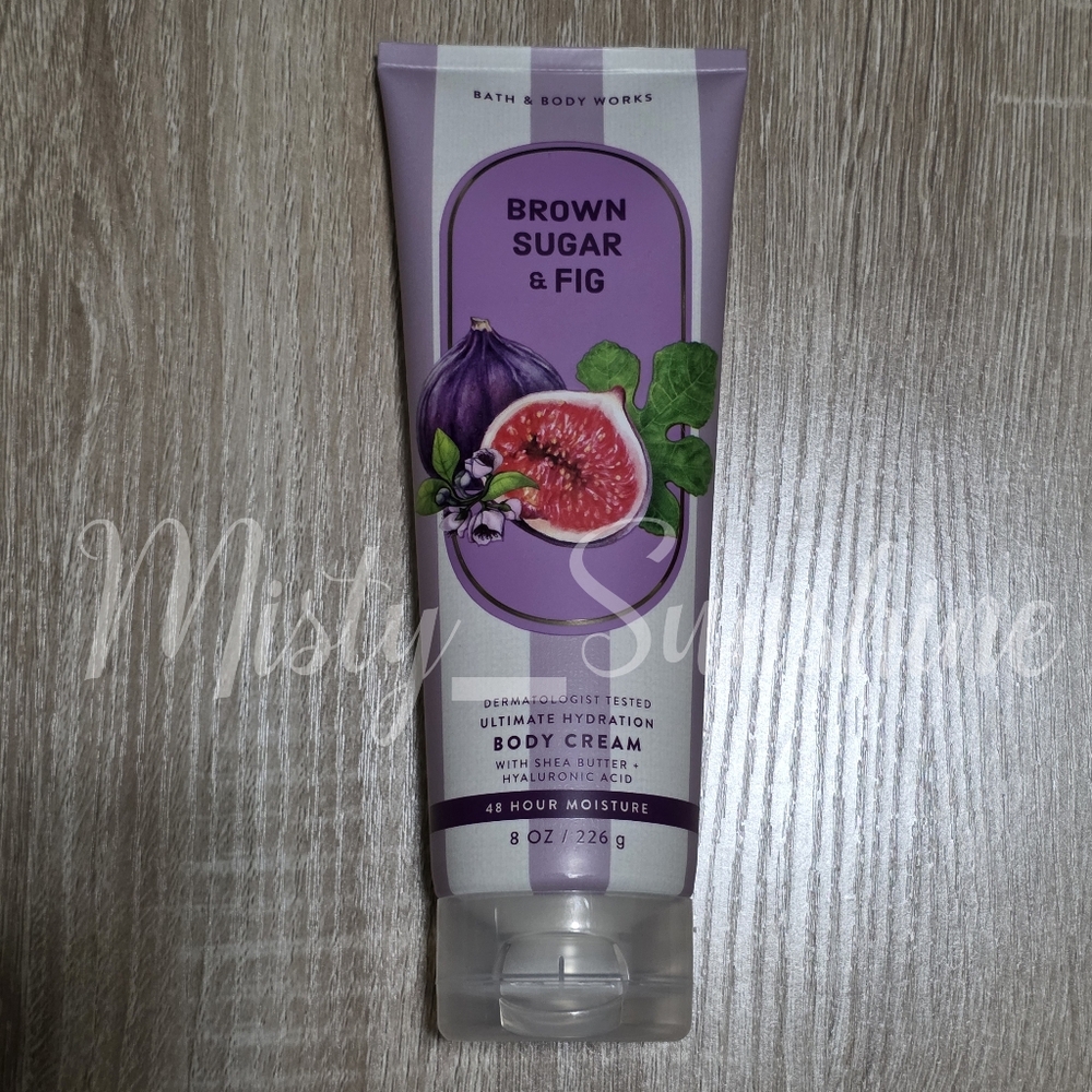 Bath & Body Works Purple Brown Sugar & Fig Body Cream 8oz NEW RARE